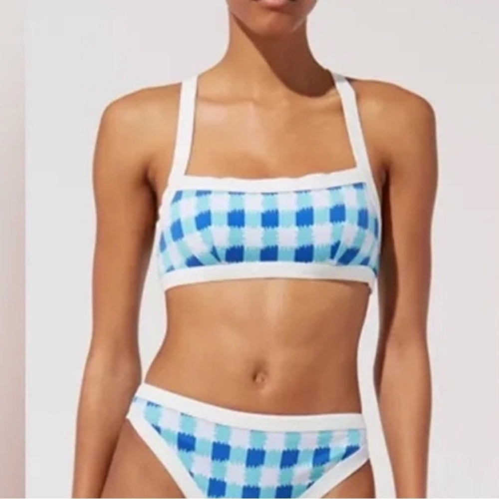 Solid And Striped The Scottie Bikini‎ Top In Greek Blue Sz S